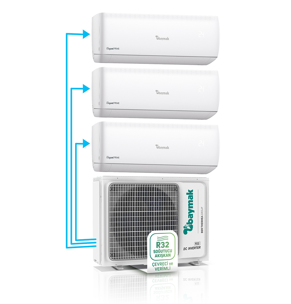 ELEGANT PRIME MULTI WALL-MOUNTED MULTI-SPLIT AIR CONDITIONER (1×3)