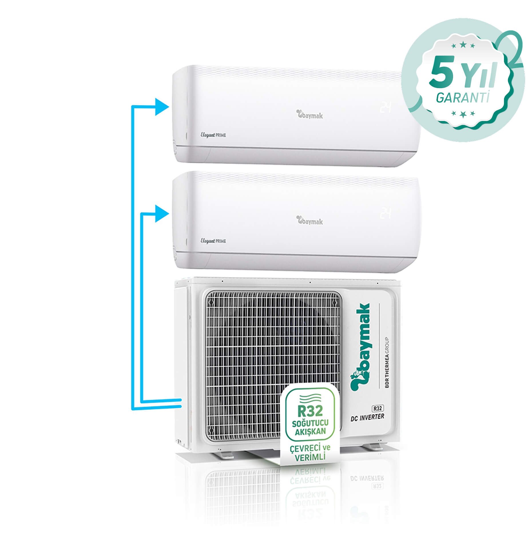ELEGANT PRIME MULTI DUVAR TİPİ SPLIT KLİMA 1X2